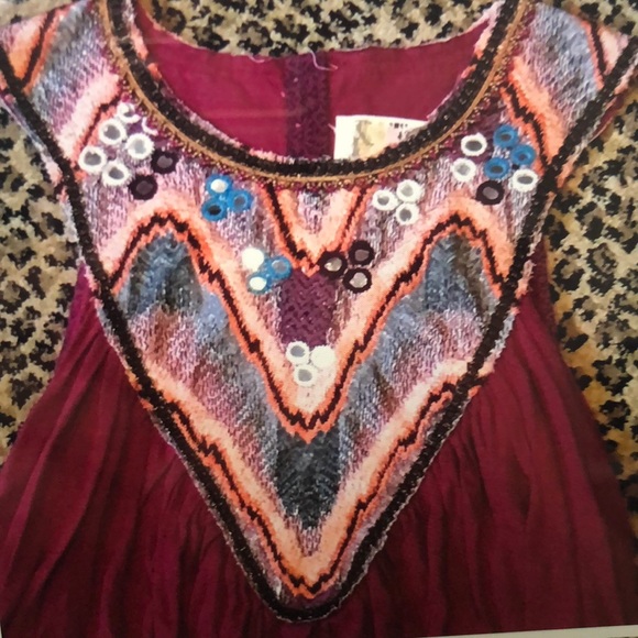 RARE FREE PEOPLE EMBROIDERED BOHO FESTIVAL TUNIC - Picture 2 of 7